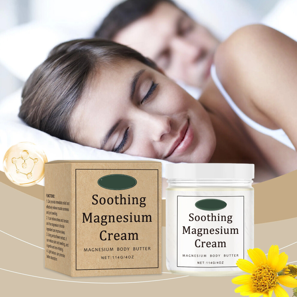 (Multicolor) Soothing Magnesiums Cream Soothing And Relieving Fatigue Magnesiums Cream Helps With Post Exercise Recovery And Relaxation 114g