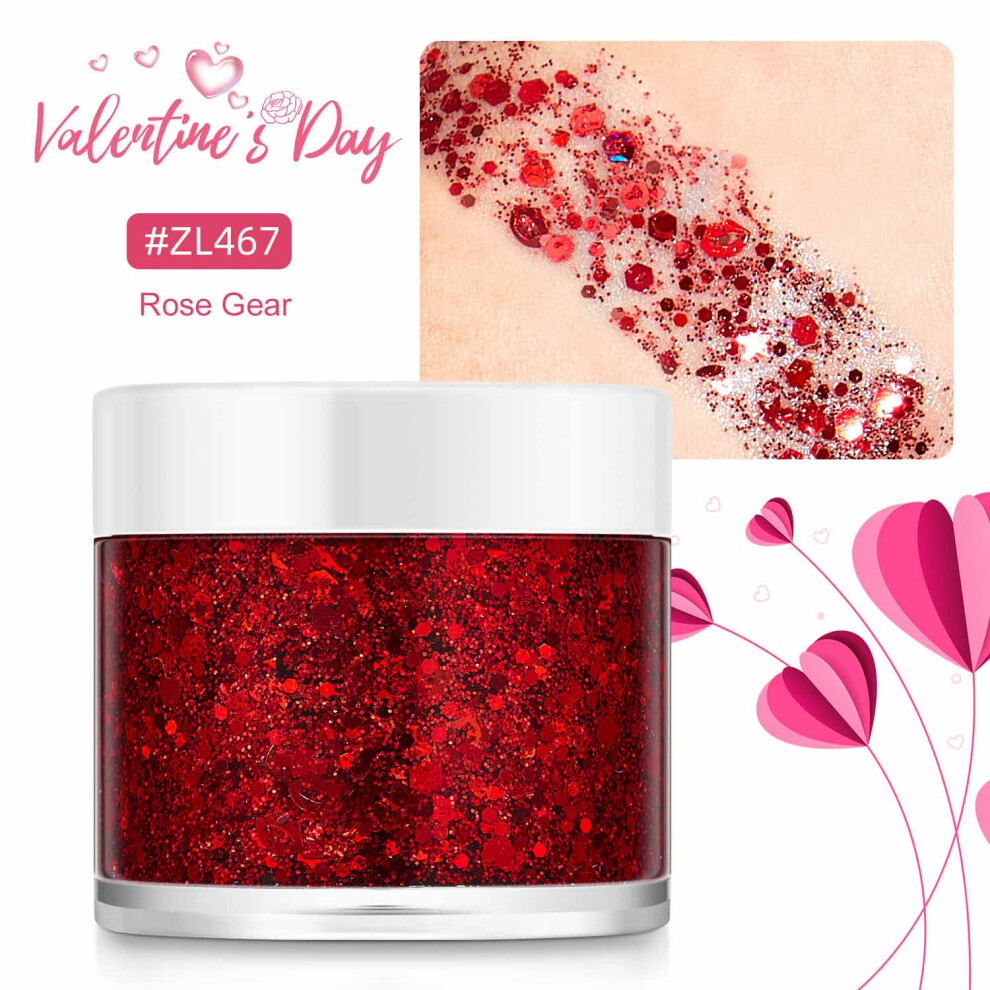 (I) Christmas Gel Sequins Body Glitter Nail Art Glitter Gel Hair Body Makeup Stage Makeup