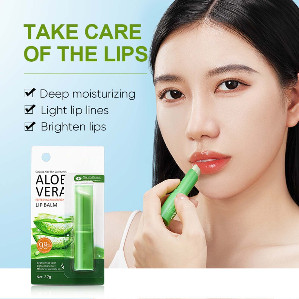 Green (Green) Aloe Moisturizing Lipstick Nourishing Refreshing Moisturizing And Repairing