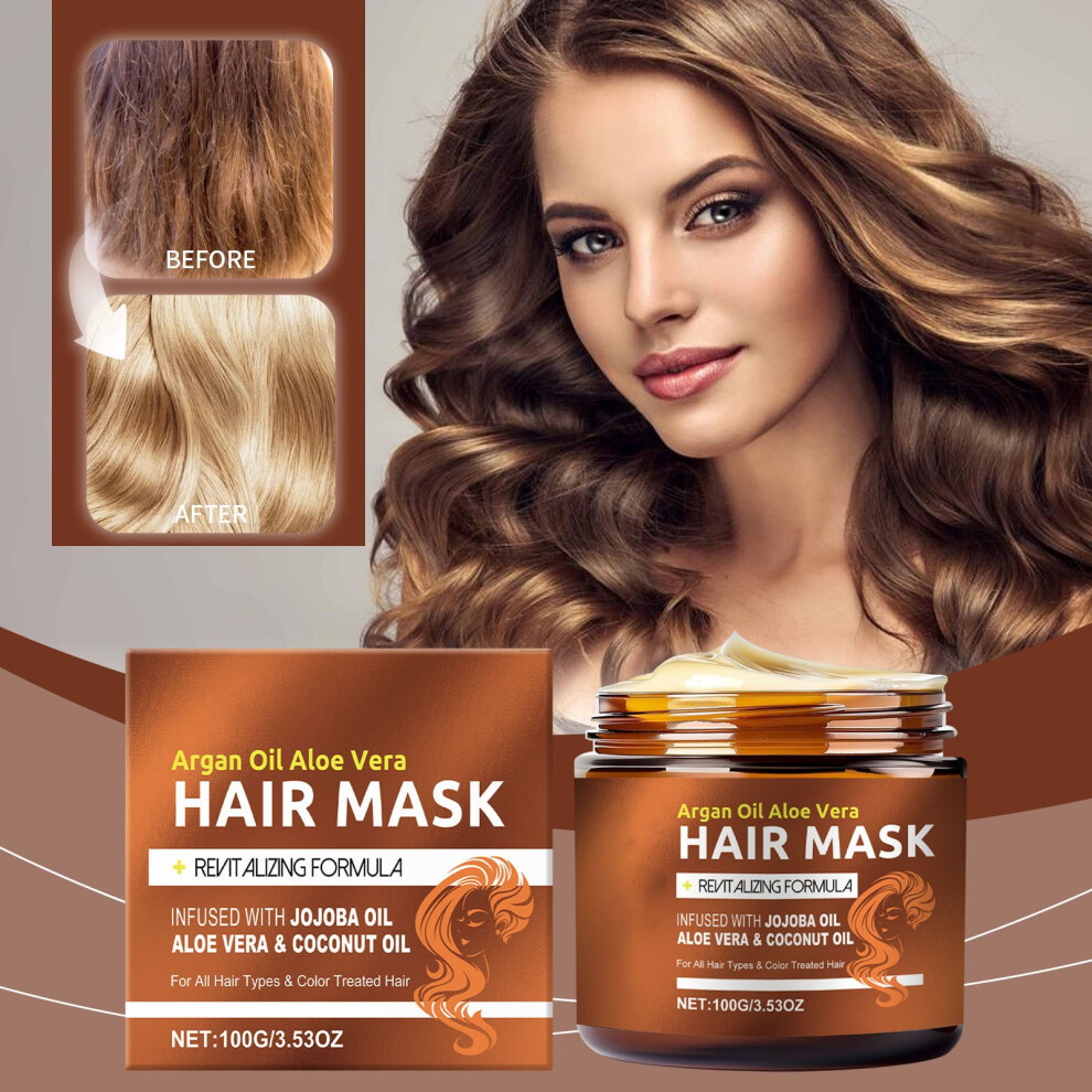 (Multicolor) Moisturizing Repair Of Dry Hair Mask Scalding And Dyeing Damage To Hair Repairing And Nourishing Hair 100g