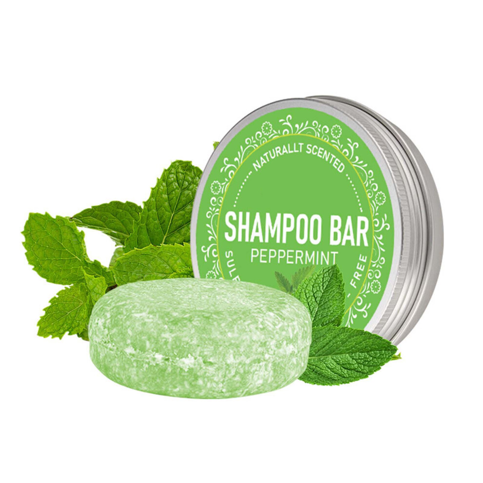 (Green) Green Mint Shampoo Reduces Hair Frizziness And Makes Hair Smoother 60g