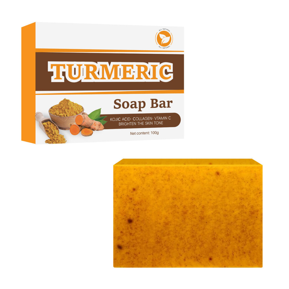 (Yellow) Soap Lemon Turmeric Soap Tablets Cleansing Turmeric Soap Facial And Body Shower Soap Firming Pores And Removing Pigments