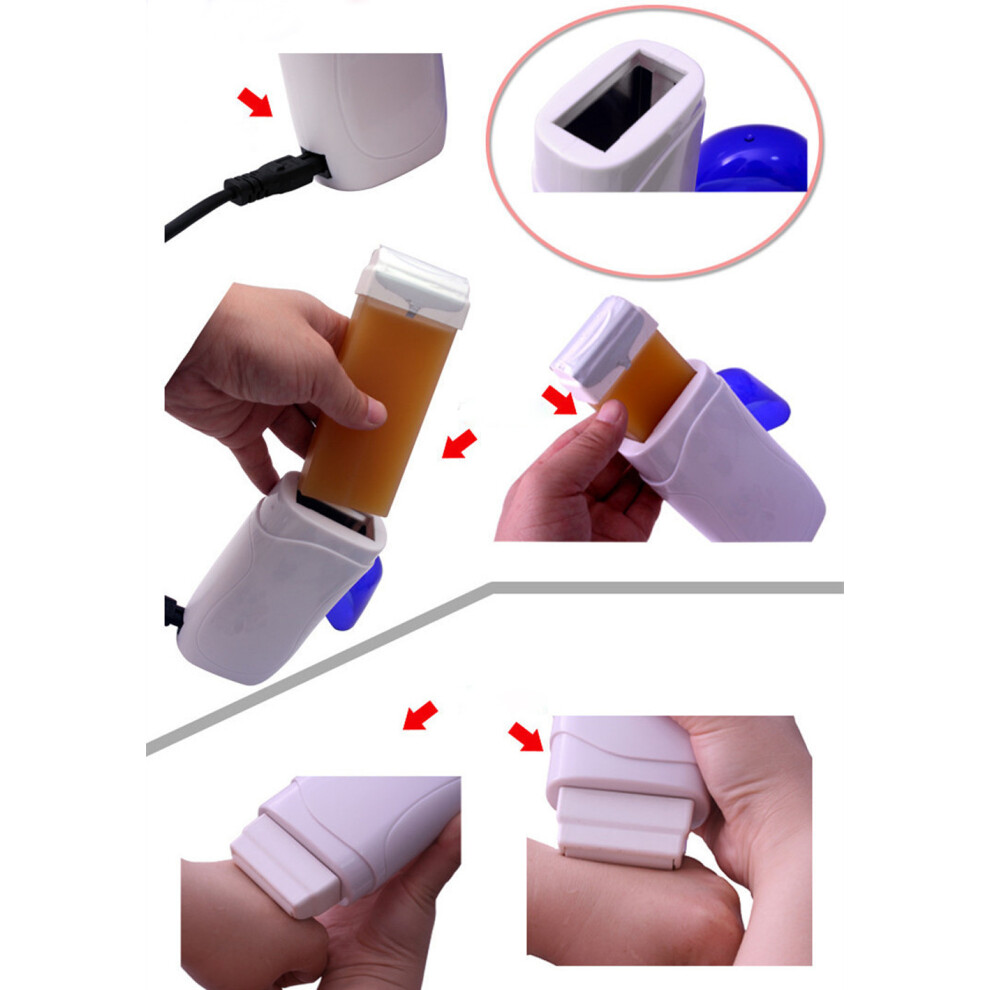 Gold (Gold) Roll Hot Depilatory Wax Cartridge Heater Waxing Hair Removal