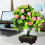 albero bonsai artificiale 25 cm in vaso verde 5