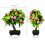 albero bonsai artificiale 25 cm in vaso verde 2