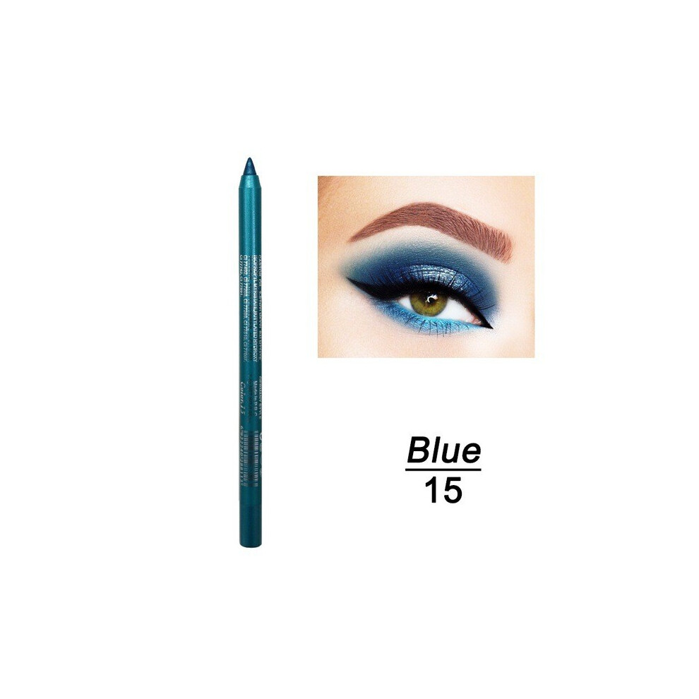(I) Eyeliner Colorful Neon Eyeliner Pencil Pigmented Smudgeproof Long Lasting Gel Eye Liner Christmas Makeup Women Girl