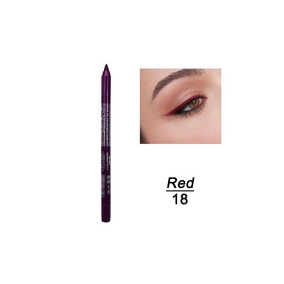 (K) Eyeliner Colorful Neon Eyeliner Pencil Pigmented Smudgeproof Long Lasting Gel Eye Liner Christmas Makeup Women Girl