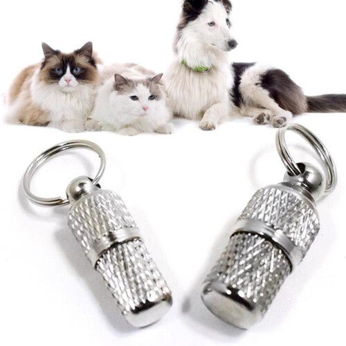 2 huisdier ID label tag opslagbuis kat en hond ( )