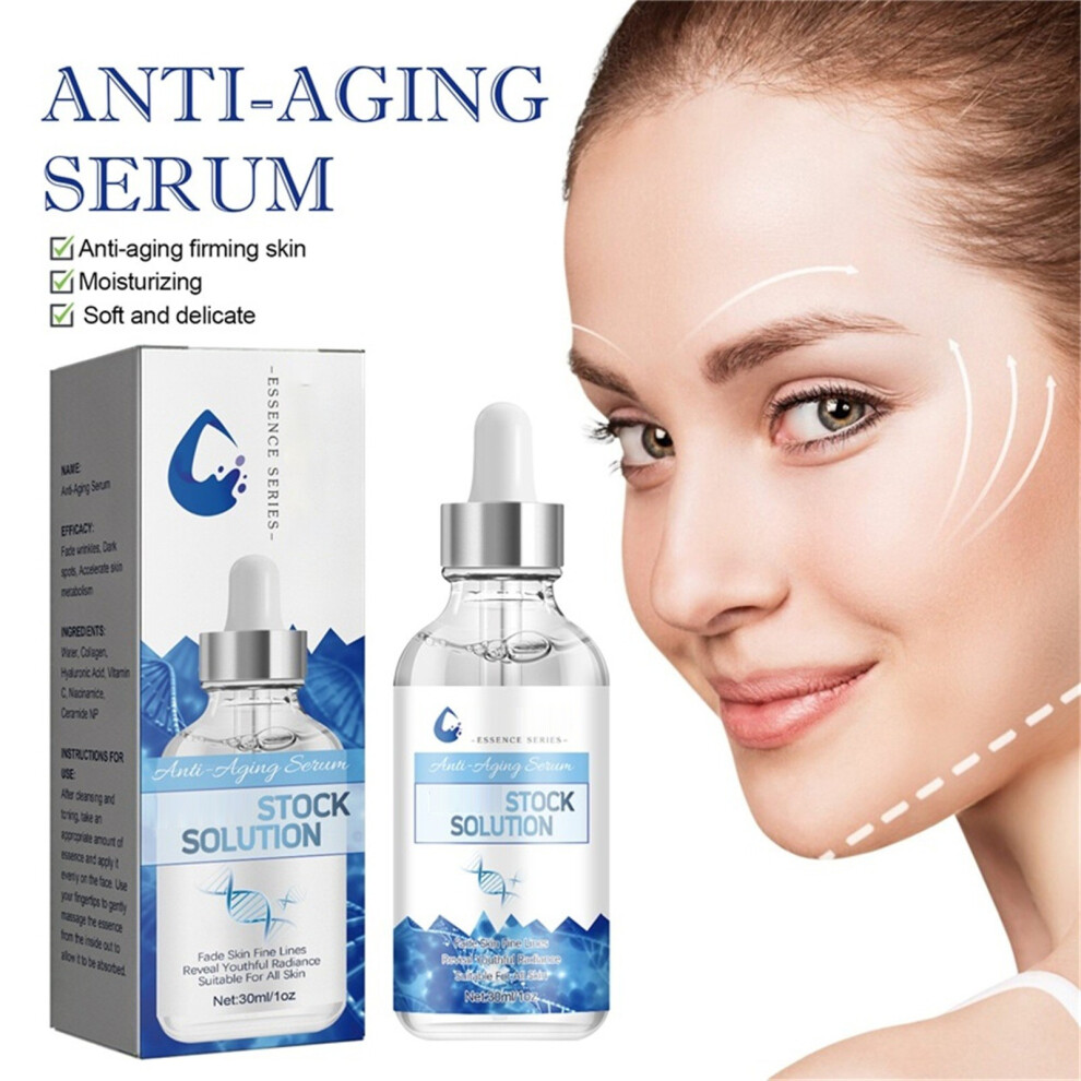 (Blue) Facial Serum  Oppose Aging Serum For Face Instant Face Tightening Reduce Fine Lines Wrinkles Boost Hydrate 30ML
