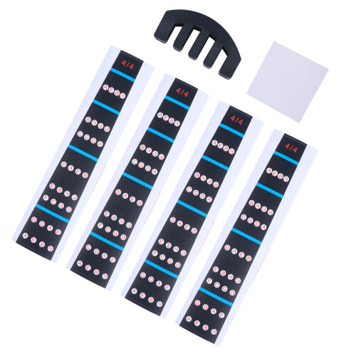 1 Set Vioolvingergids Viooltafelsticker met Oefen Demperdoek