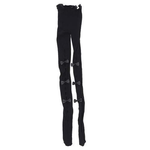 1Paar Damen Elastische Bowknot Netzstrümpfe Schwarze Feinstrumpf