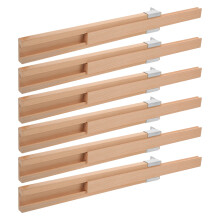 6 sets ladegeleiders ondermontage met metalen slides,