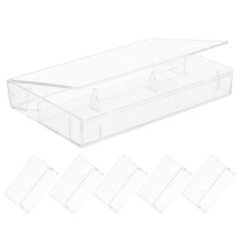 6 stuks transparante plastic hoes voor cassettebandopslag