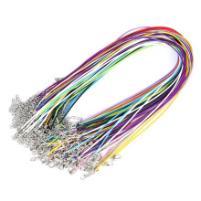 10pcs couples necklace 1.5mm waxed cotton cord with clasp, assorted colors