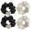 4Stk Elastische Satin Haargummis Form Haarbänder Damen 1