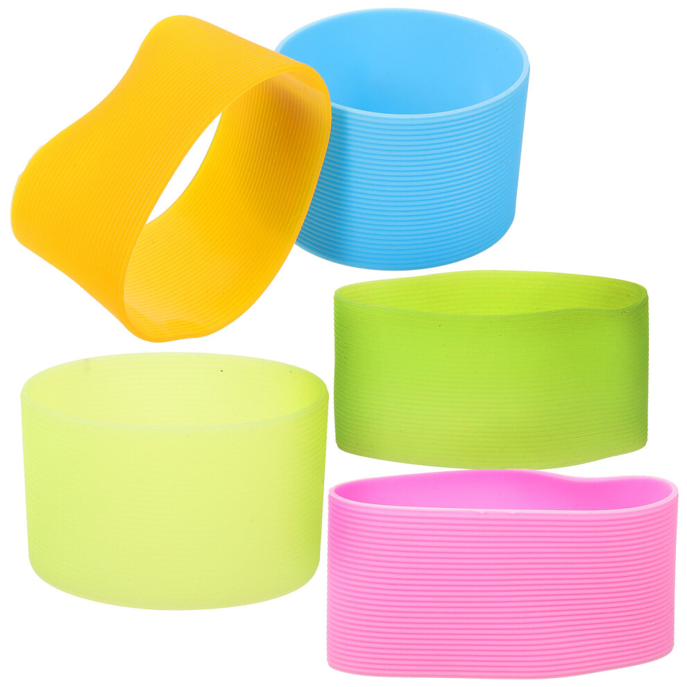 5 Sztuk PłAszcz Z Silikonu Butelkę I NakłAdka Kubek Szklany-image