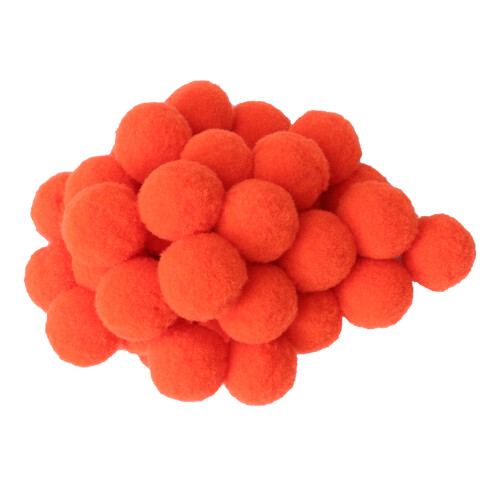 500Pièces Boules Peluche Orange DIY Polyester Élastique Pour Artisanat