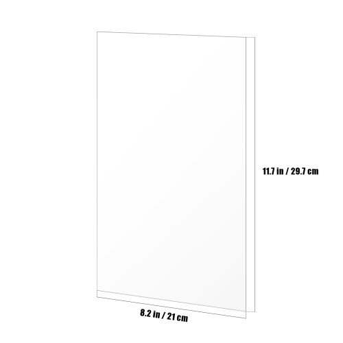 10 folhas plásticas transparentes a4 para diy, , 2