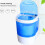 3 in 1 Mini Washing Machine Spin Cycle 1.8L Table Top Laundry Washer 3