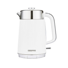 (White) GEEPAS 1.7L Electric Kettle | Rapid Boil Cordless Jug Kettle for Hot Water Tea Coffee | Auto Shut-Off 360° Swivel Base Boil Dry Protection Easy Pour
