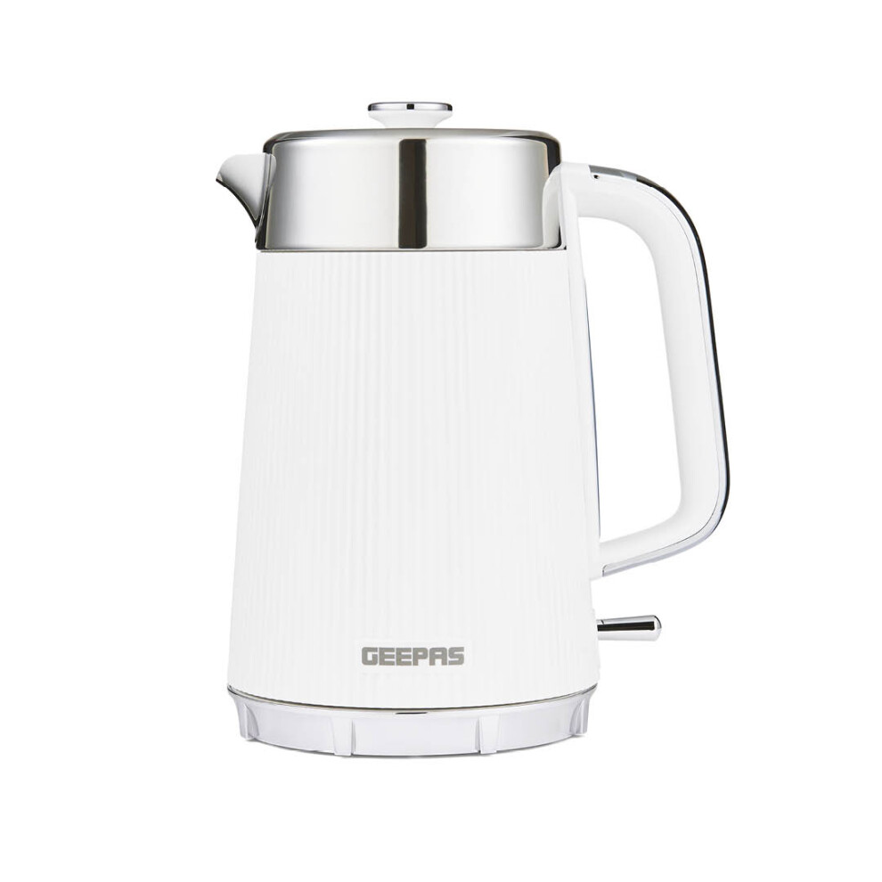 Geepas Unisex White Arcus 1.7L Double Wall Electric Kettle 3000W In - Image 2