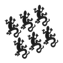 6 unidades de patch de gecko para roupas e acessórios
