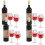 4 conjuntos de mini garrafas e taças para vinho, champanhe e 1