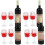 4 conjuntos de mini garrafas e taças para vinho, champanhe e 6