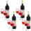 4 conjuntos de mini garrafas e taças para vinho, champanhe e 9