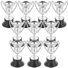 10 Unidades Mini Troféus Plástico Recompensa Crianças