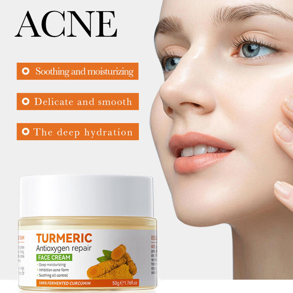 (Multicolor) Turmeric Corrector Serum High Gloss Face Cream Care Moisturizing Repair Cream 50g