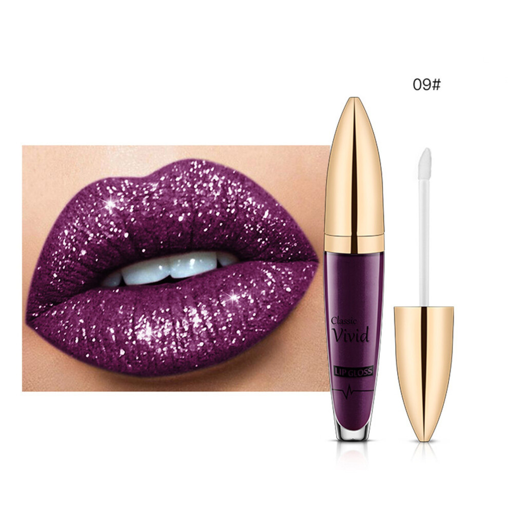 (I) Diamond Shiny Long Lasting Lipstick  Glitter Lipgloss Lipstick Shiny Matte Liquid Lipstick 5ML