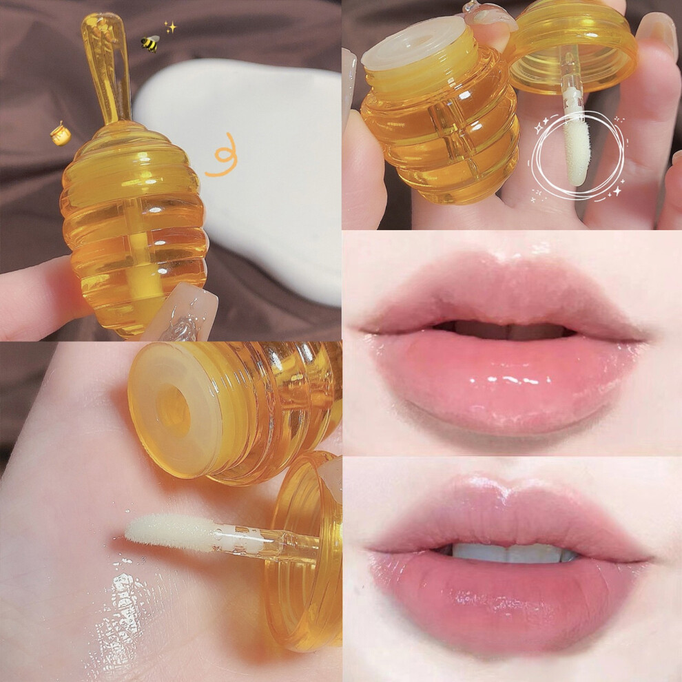 Yellow (Yellow) Lip Oil Moisturizing Lip Lipstick With Lip Brush Inside Nourishing Wrinkle Lip Hydrate Plumps Dry Chapped Lip Paste Repair Lip 5Ml