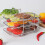 Rvs Airfryer Grillrek Drie Lagen Oven Accessoire 11