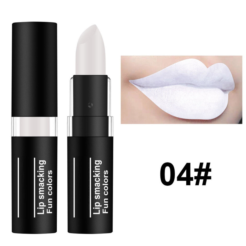(D) Dark Lipstick White Nude Color Halloween Creative Makeup Retro Lipstick-image-OPC-PM9NPMJ-NEW