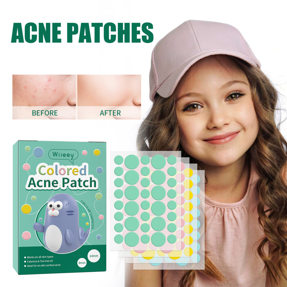 (Multicolor) Pimple Patch 144 Counts Patch With Star-Shaped Spots Healing Patch Zit Patch