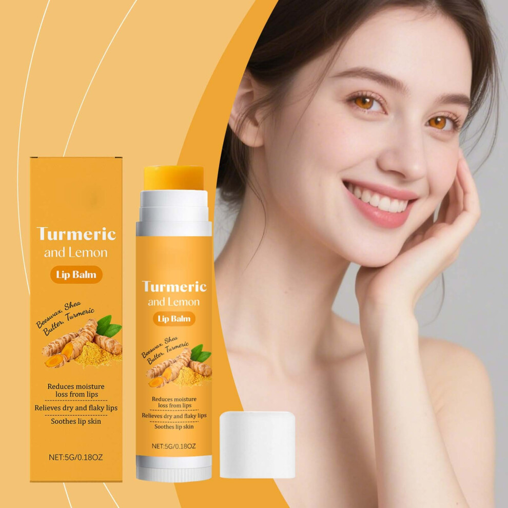 (Multicolor) Turmeric Nourishing Brightening Lipstick Moisturizing Moisturizing Lip  Moisturizing Plumping 5g