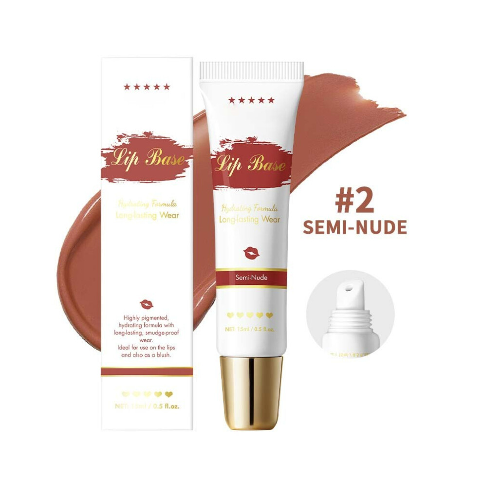 Cream (B) Lip Base Smooths Fine Matte Lip Glazes Multi-Purpose Blush Lip Balm