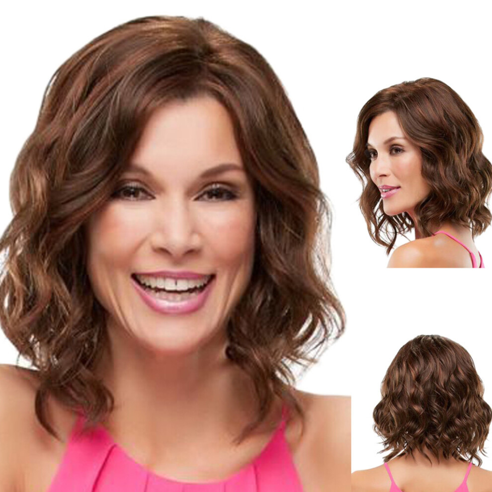(Brown) Fashion Women's Sexy Full Wig Short Wig Curly Wig Styling Cool Wig
