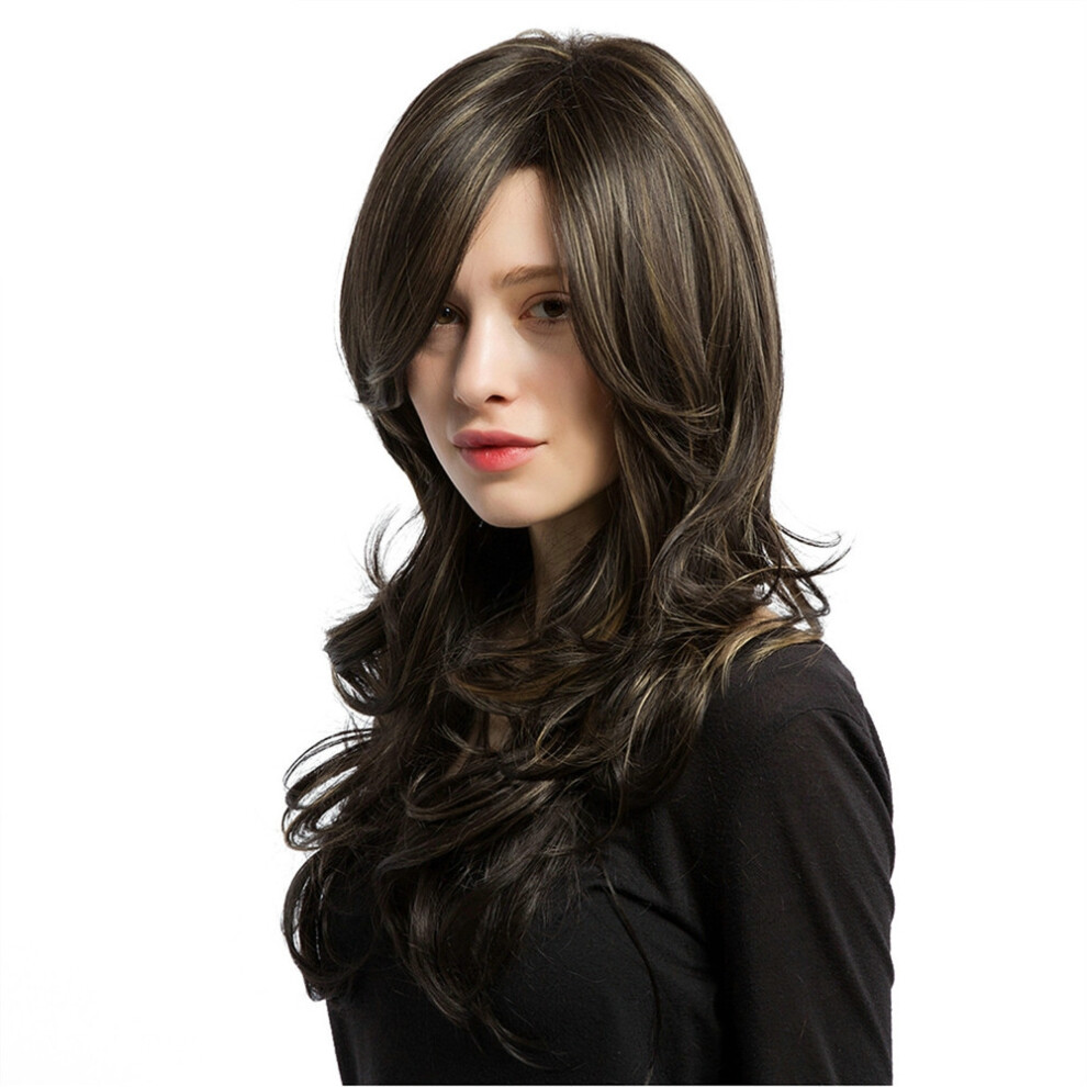 Unisex (Multicolor) Women's Long Hair Full Wig Natural Curly Wavy Synthetic Cosplay Party Wigs Lot