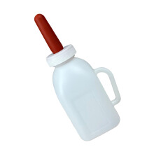 Lamb Milk Feeder 1L Portable Goat Milk Bottle With Detachable Rubber Nipple Calf Drink Bottle White For Dogs Pigs