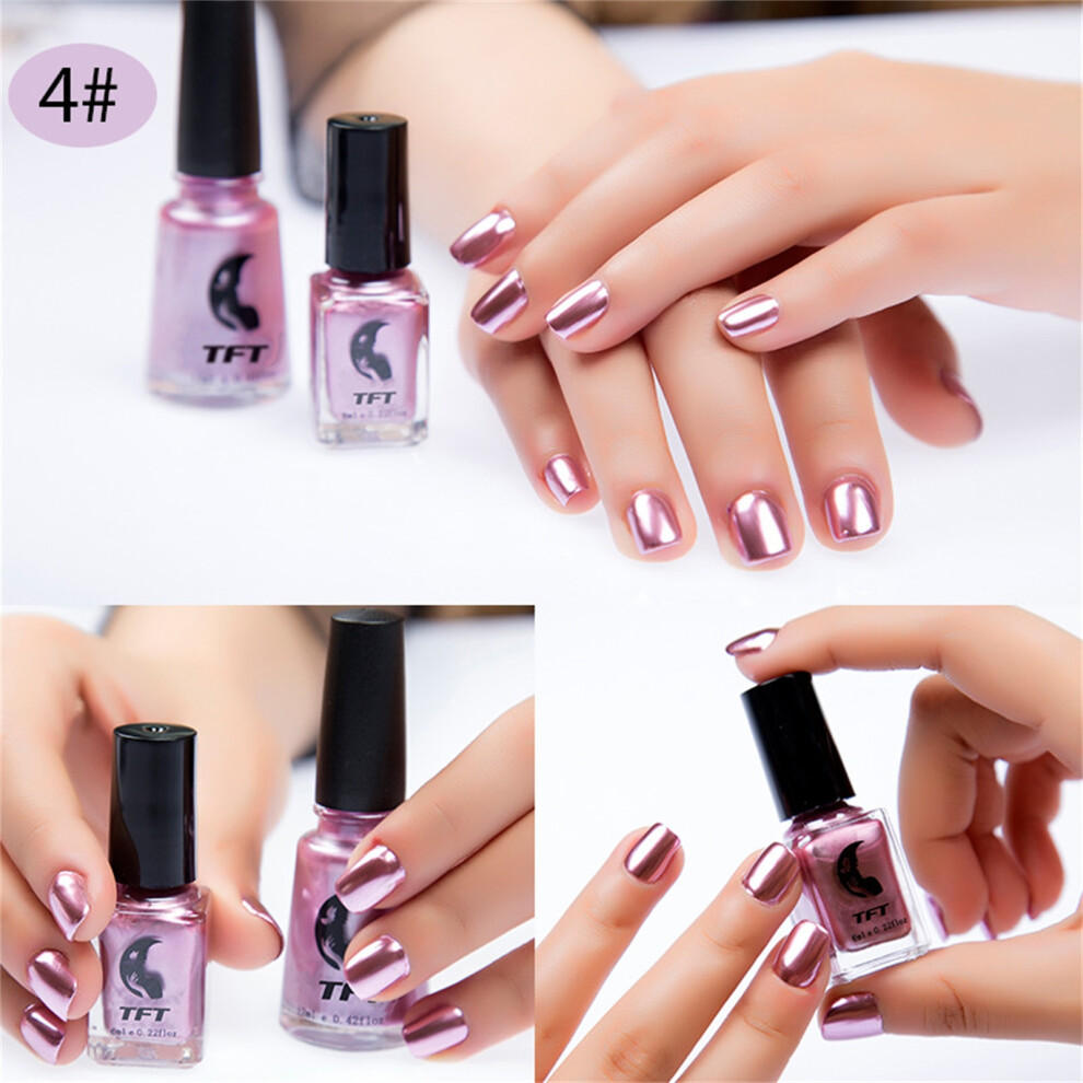 (Multicolor) TFT Stainless Steel Mirror Nail Polish 17 Colors 6ML