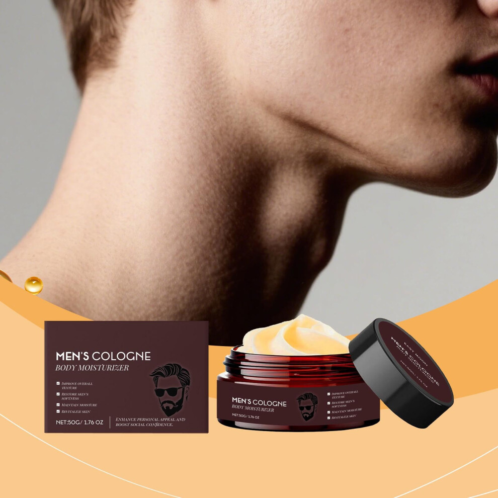 (Multicolor) Body Cream For Men Cologne Body Cream Deep Nourishment Long-Lasting Hydration Specially Designed For Men 50g
