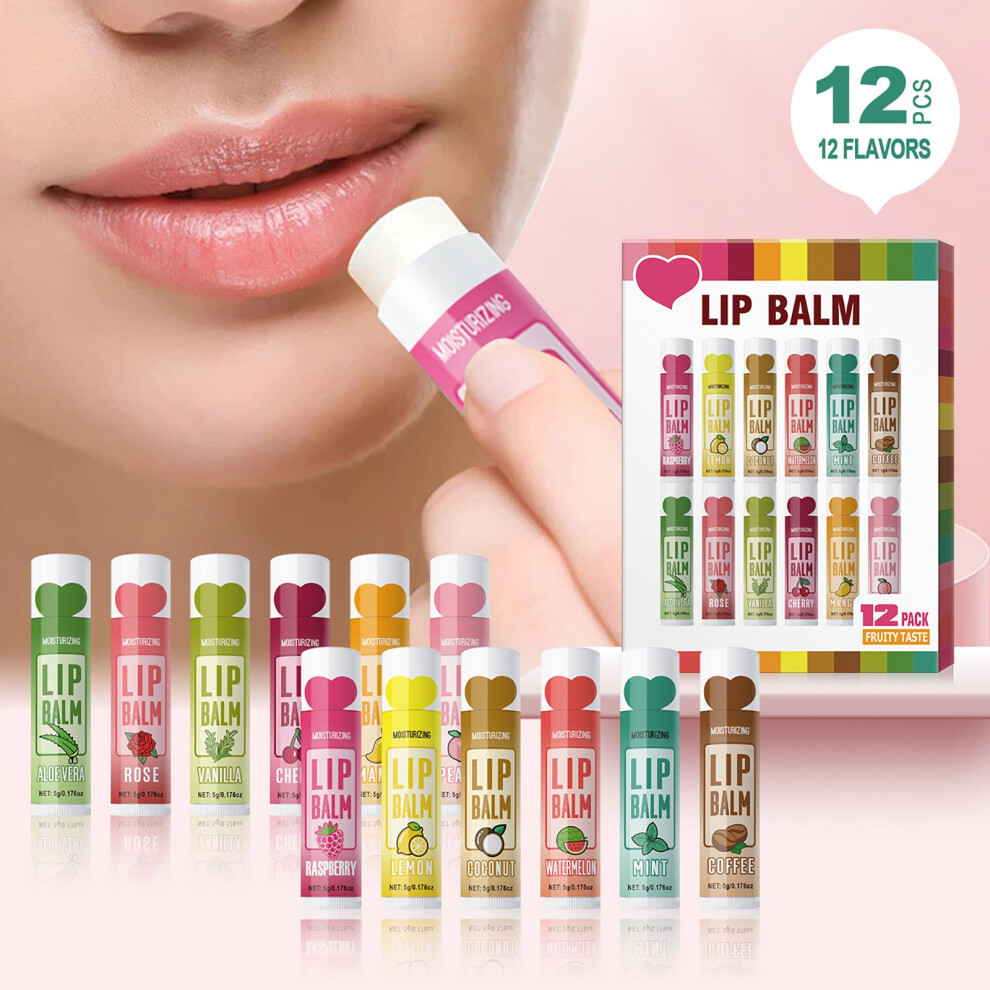 Pink (Pink) Box Moisturizing Lipstick Set Lasting Moisturizing Moisturizing Moisturizing And Brightening 12Pc 5G