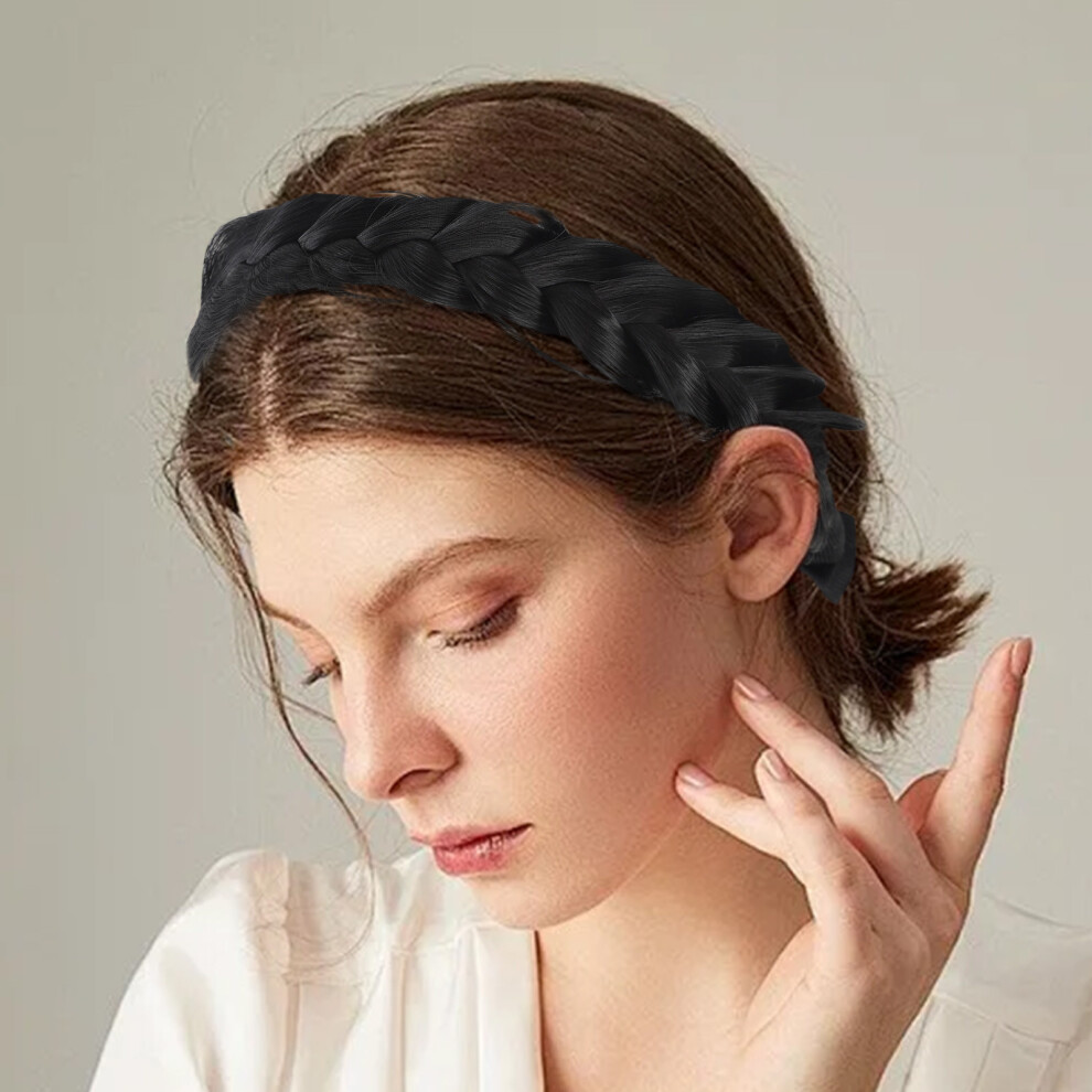 (A) Wig Headband Hair High Skull Top Artifact