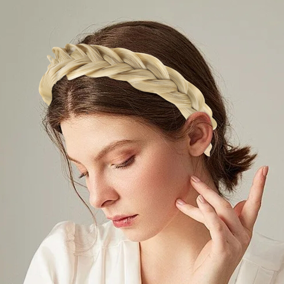 (D) Wig Headband Hair High Skull Top Artifact