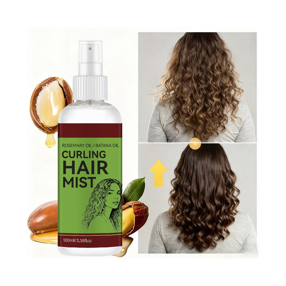 Green/Cream () Hair Curling Hair Styling Moisturizing Non Hair Hardening Elastin Hair Care Spray 100Ml