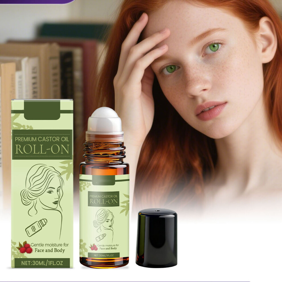 (Multicolor) Castor Oil Deeply Moisturizes And Nourishes The With Rolling Oil 60ml