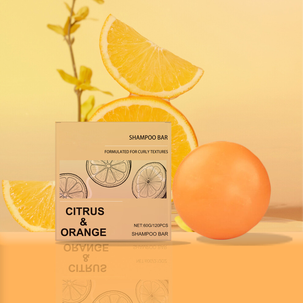 Orange (Orange) Hair Soap Improves Damaged Hair Nourishes Repairs Growth Oil