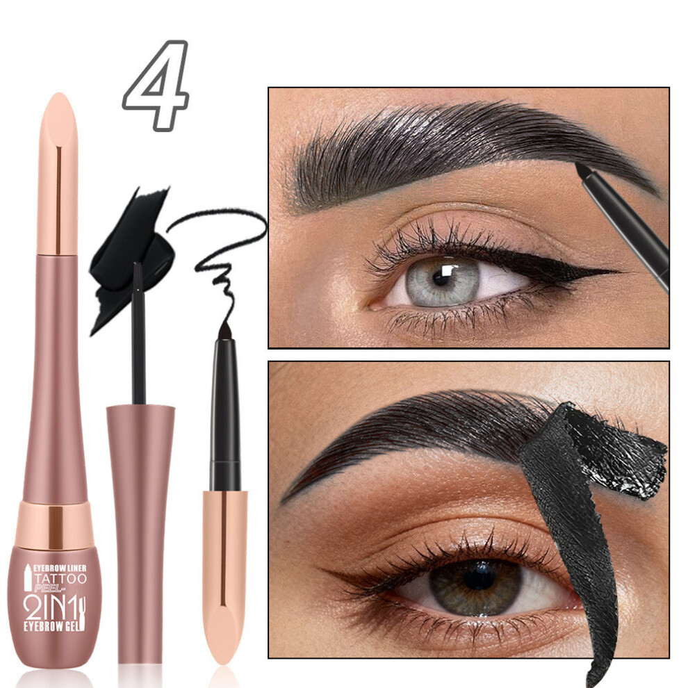 Cream (D) Tear-Off Eyebrow + Eyebrow Pencil 2-In-1 Long-Lasting Waterproof Makeup